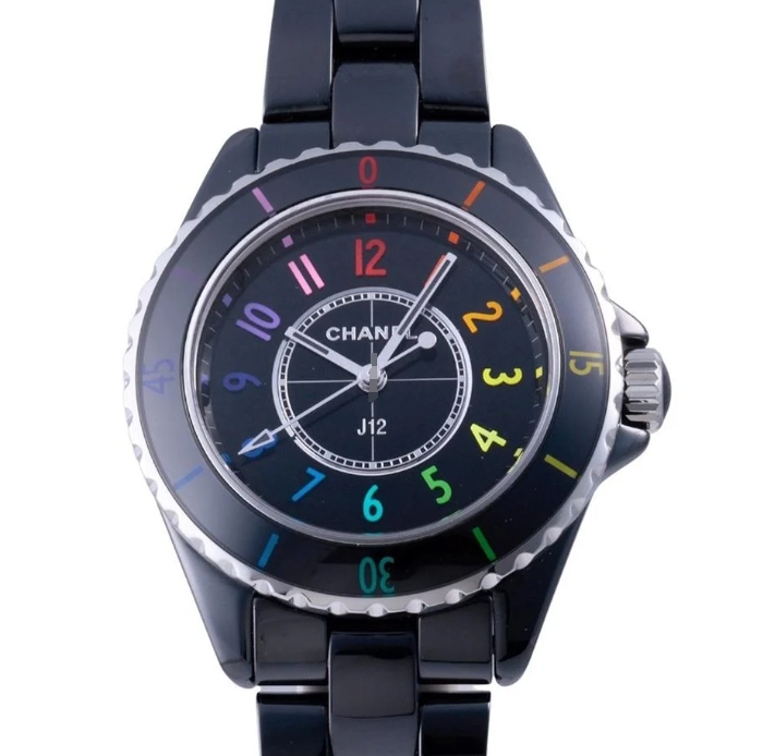 【128371】 CHANEL シャネルスーパーコピー時計 H7121 J12 エレクトロ 33MM ブラックダイヤル クオーツ