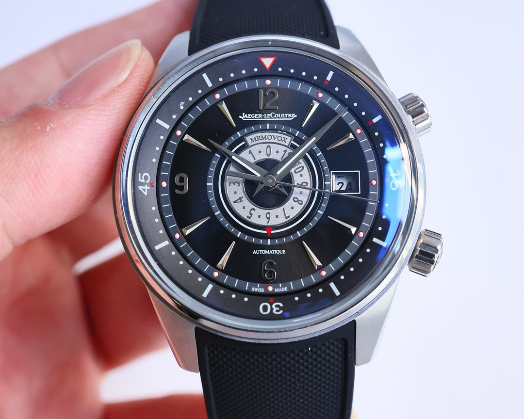 アラーム ジャガー・ルクルトレプリカ時計 ブラック マスターデイト 410257J-42mm