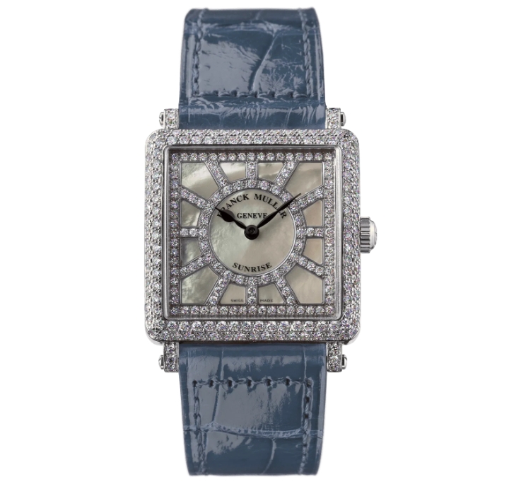 青いストラップ フランクミュラーコピー時計 マスタースクエア サンライズ6002LQZSNRDCD OG