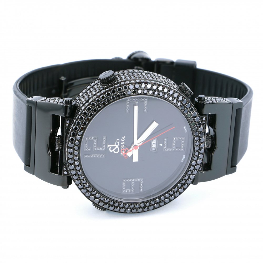 ジェイコブ シックスタイムゾーン ベゼル・ラグブラックダイヤ JC-LG3DCBD[1]