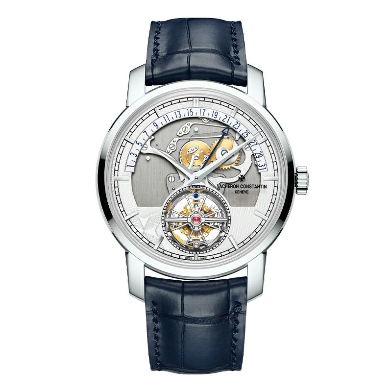 ヴァシュロンコンスタンタンスーパーコピー時計 トゥールビヨン デイト  オープンフェイス 6010T/000P-H055