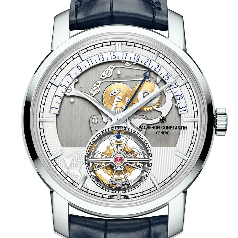 ヴァシュロンコンスタンタンスーパーコピー時計 トゥールビヨン デイト  オープンフェイス 6010T/000P-H055[1]