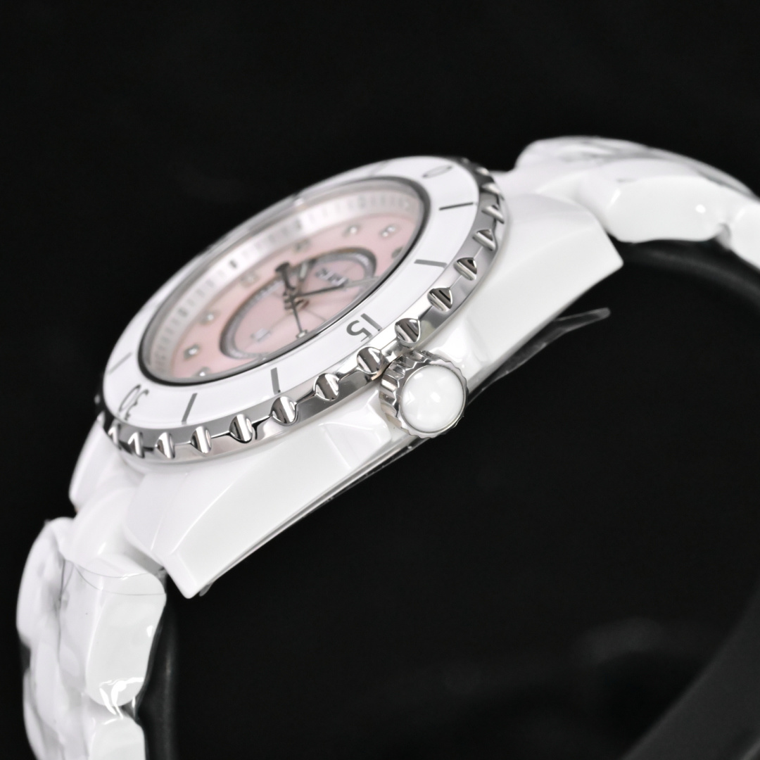 シャネル J12 コピー時計 ピンクの文字盤 セラミック H279724[1]