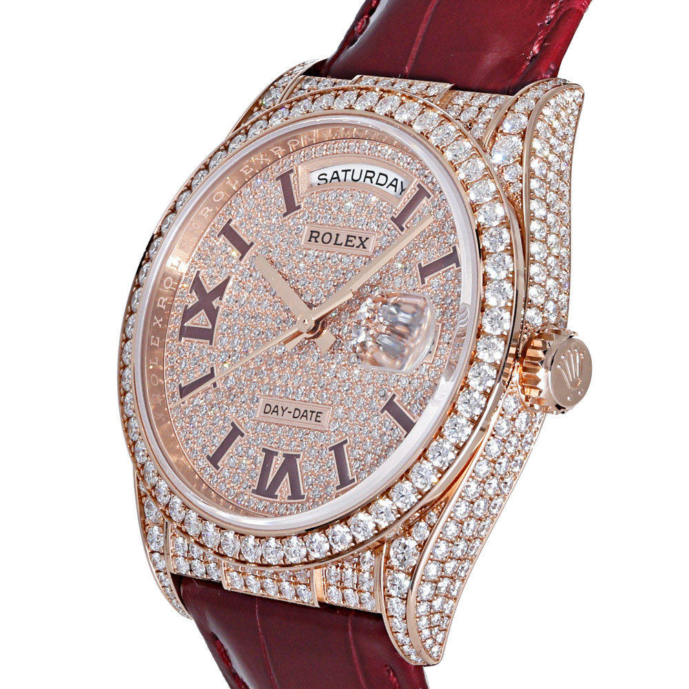 ROLEX激安 デイデイト 36mm 赤い時計ストラップ 128155RBR[2]