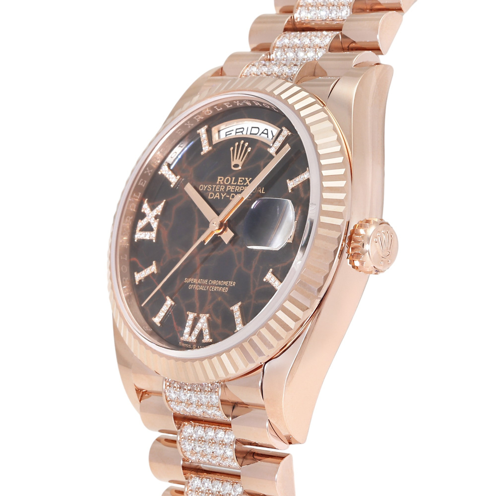 デイデイト ロレックススーパーコピー時計 128235 36 mm ダークブラウン[2]
