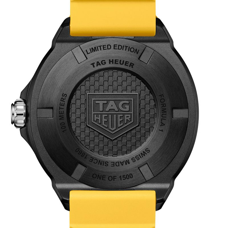 タグ・ホイヤーレプリカ フォーミュラ1 ソーラーグラフ ブラックとイエロー WBY1117.FT8087[2]