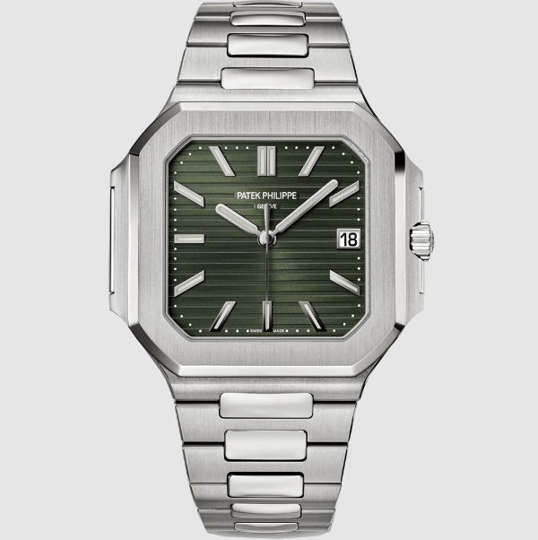 グリーン パテック フィリップ キュビタス 日付表示 センターセコンド 5821/1A-001
