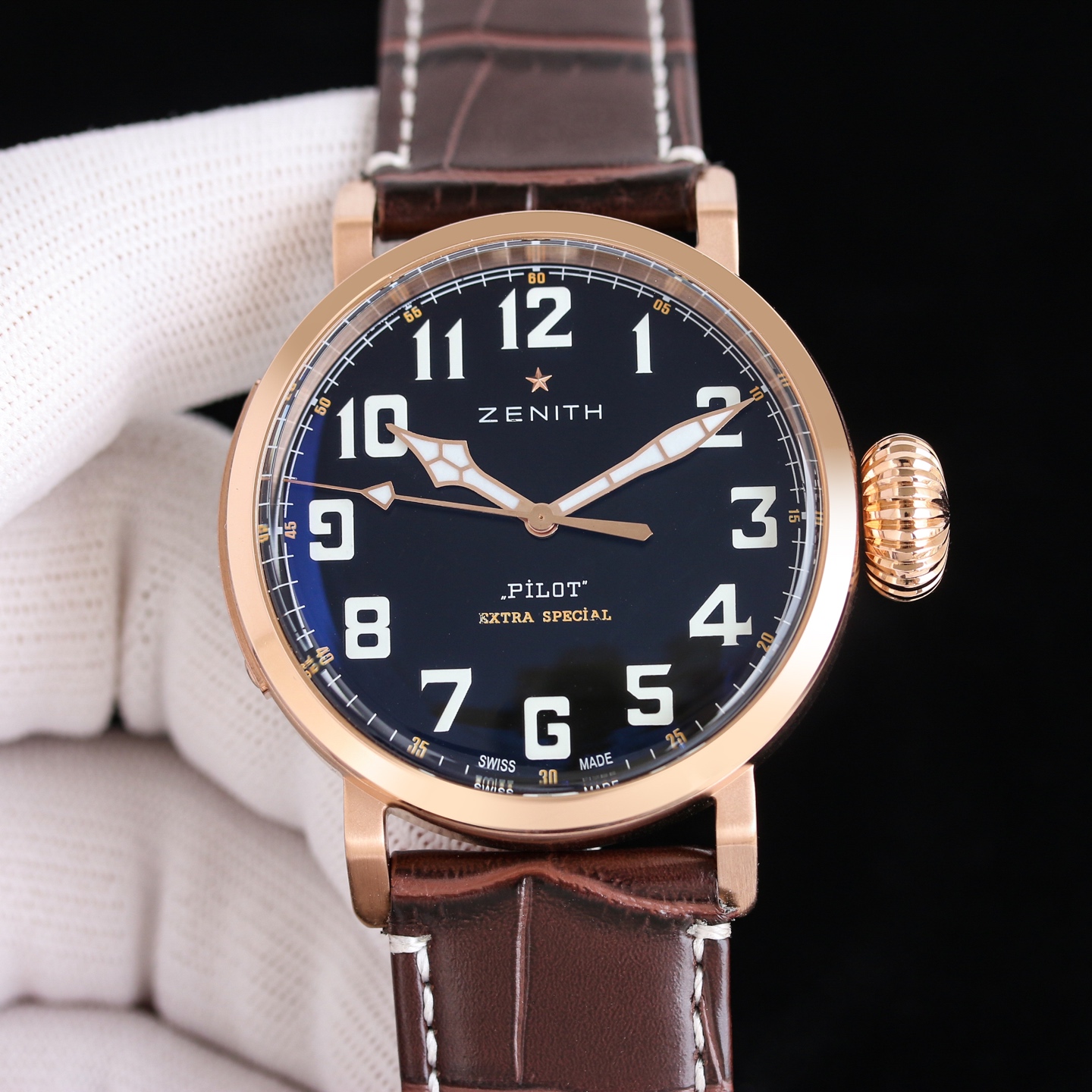 ブランドゼニス パイロットチタンメンズ45mm 高級腕時計A98205[2]