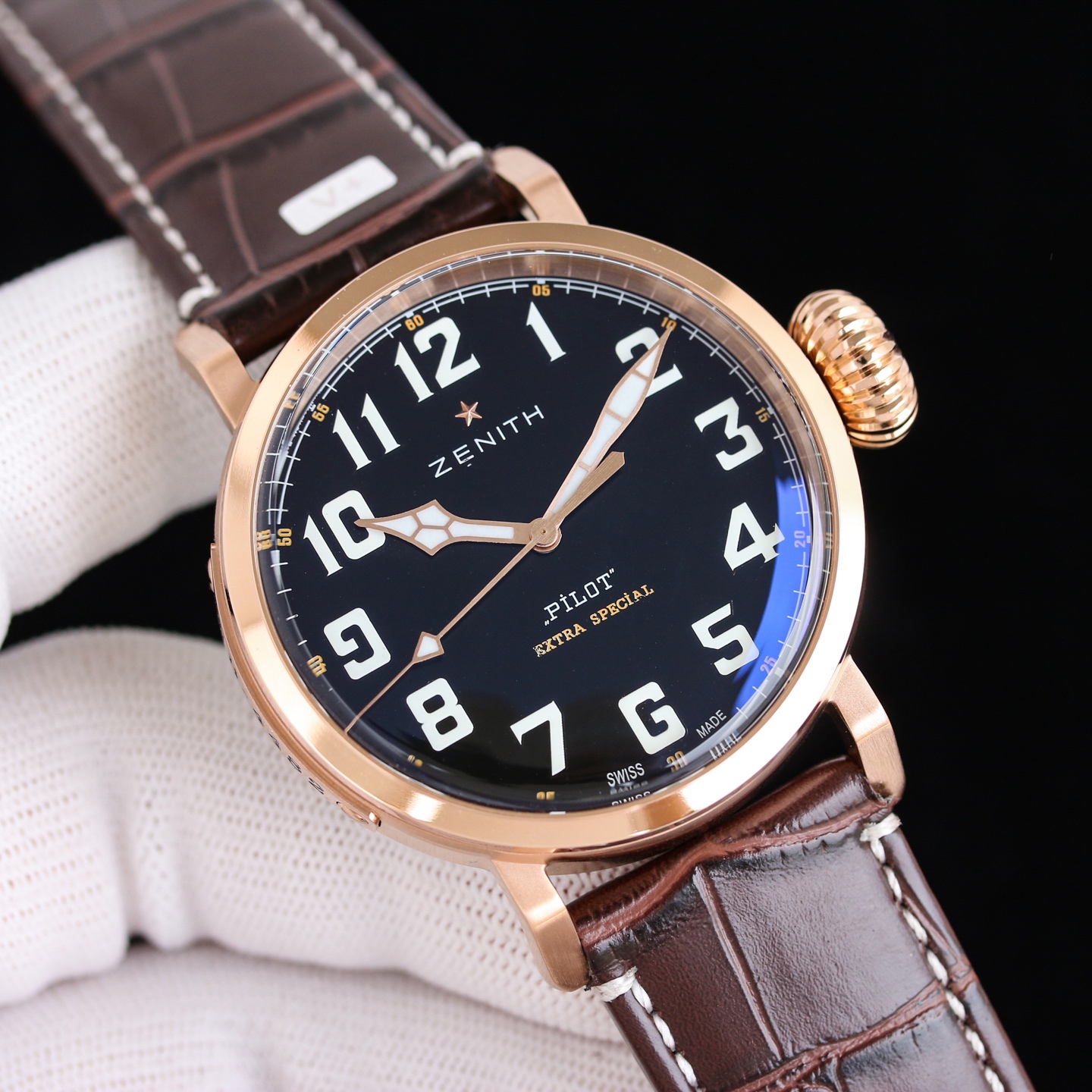 ブランドゼニス パイロットチタンメンズ45mm 高級腕時計A98205[3]