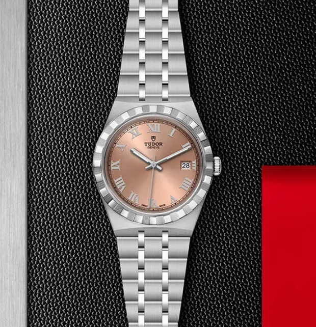 チュードル時計スーパーコピーM28500-0007 ROYAL 38mm サーモンピンク機械式自動巻[1]