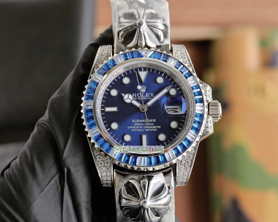 ロレックス ROLEXスーパーコピー116610LV-009 メンズ時計サブマーシブル ダイヤモンドセット[7]