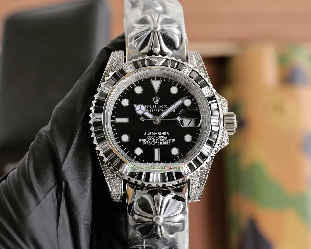 ロレックス ROLEXスーパーコピー116610LV-009 メンズ時計サブマーシブル ダイヤモンドセット[8]