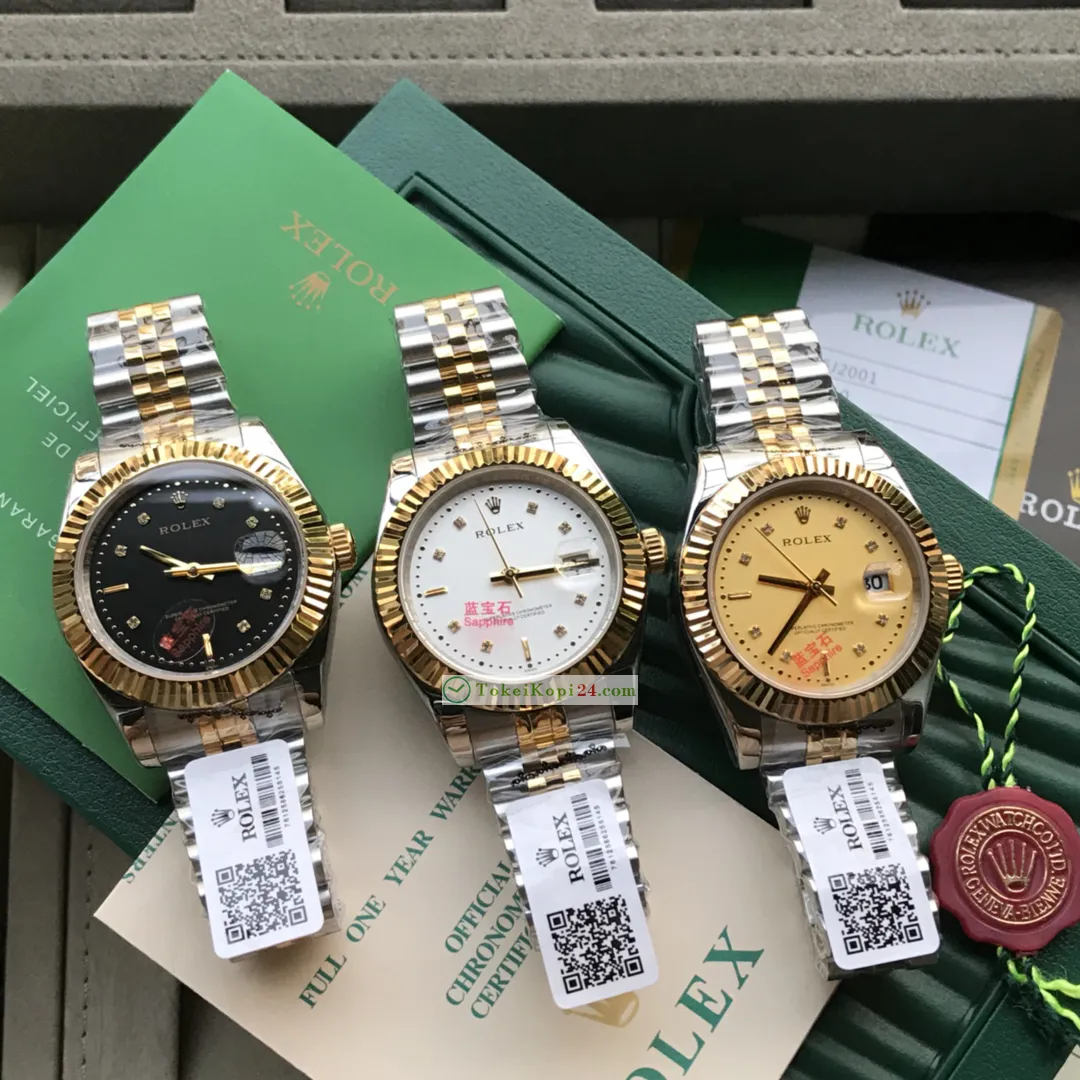 ROLEXコピー時計ソリッド 5 パール スチール パーペチュアルR101314[4]