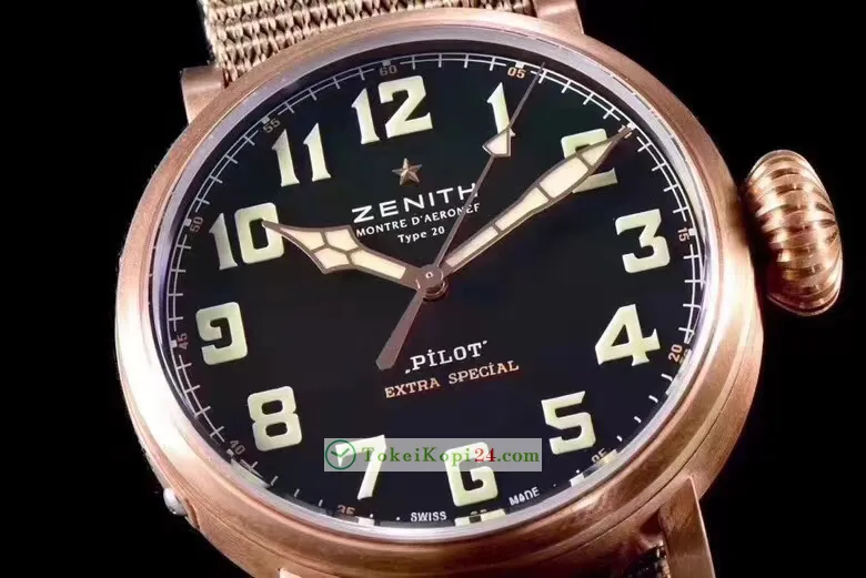 一流ゼニス パイロット29.2430.679/21.C753 自動巻き機械45 mm レトロなスタイル[1]