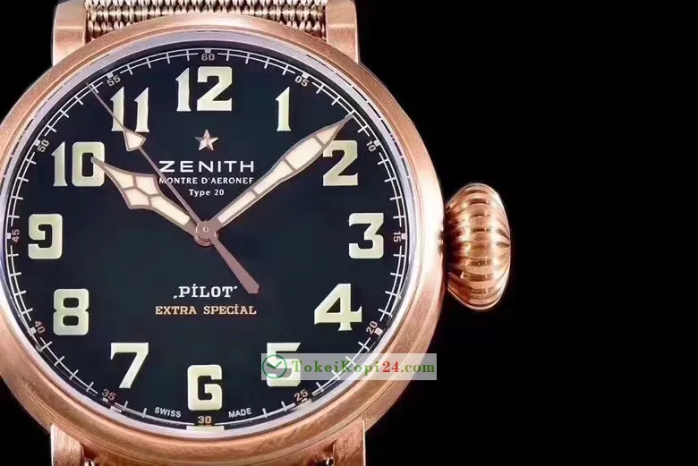 一流ゼニス パイロット29.2430.679/21.C753 自動巻き機械45 mm レトロなスタイル[2]