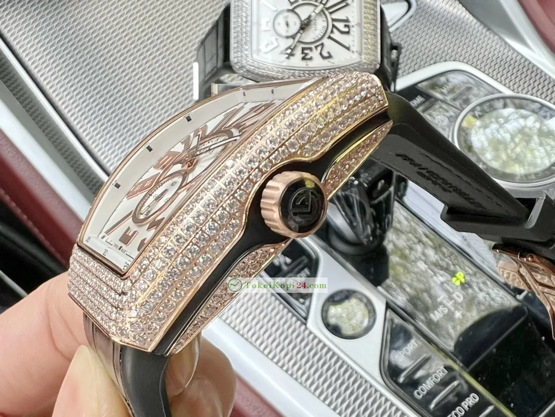 質感良好フランクミュラースーパーコピー時計 V45 SC DT牛革ストラップ267790J[6]