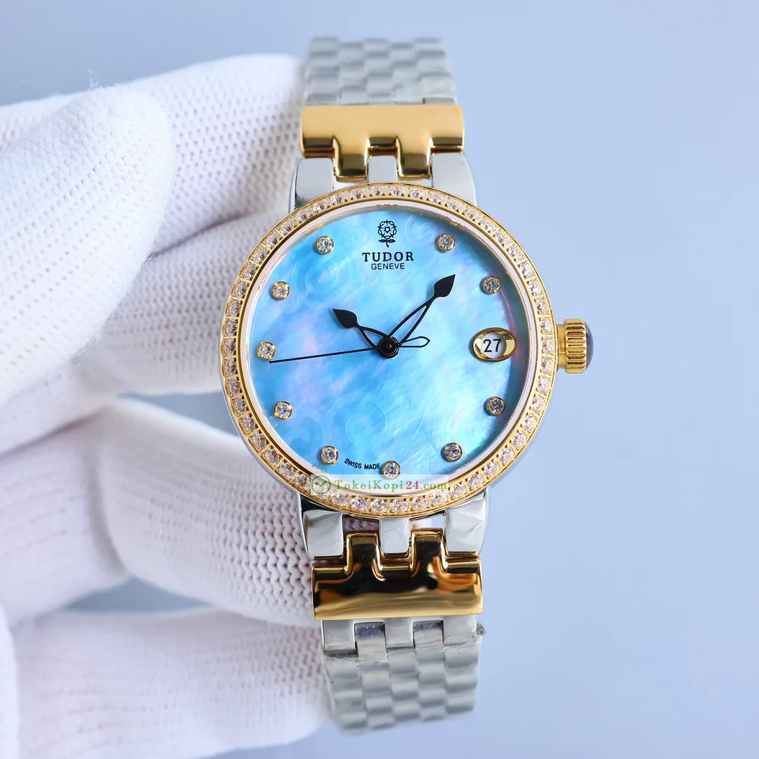 【青いペイント】チュードルコピー時計 ローズ 女性用34mm T8729