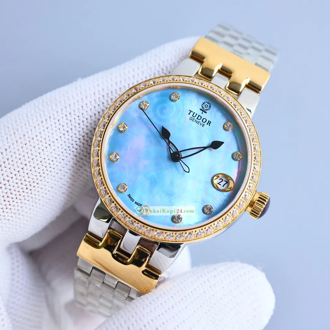 【青いペイント】チュードルコピー時計 ローズ 女性用34mm T8729[2]