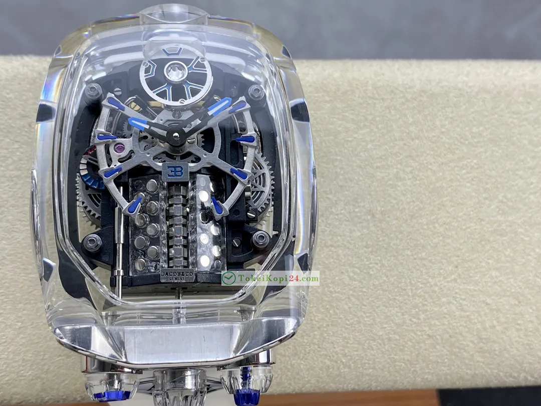 透明偽物ジェイコブ時計ブランド シロンのホワイトゴールド32308FG