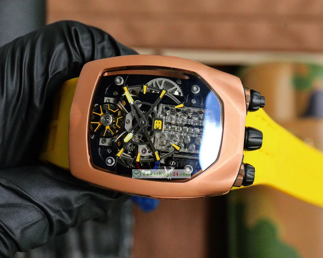 JACOB&COジェイコブN品 トゥールビヨン 黄色のストラップ280C192[6]