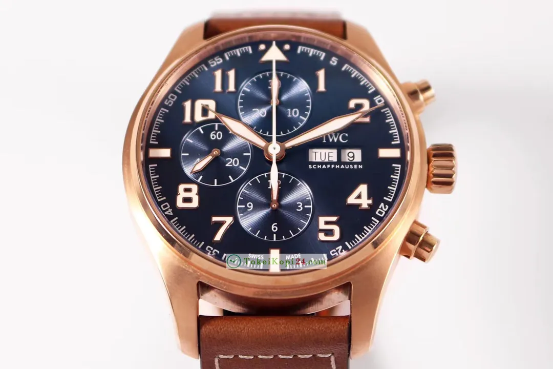 高級ブランドIWCパイロット クロノグラフ茶色のストラップ IWC3777