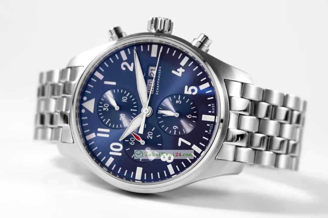IWCコピーパイロット・ウォッチ43mm クロノグラフ ブルーIWC3777[1]