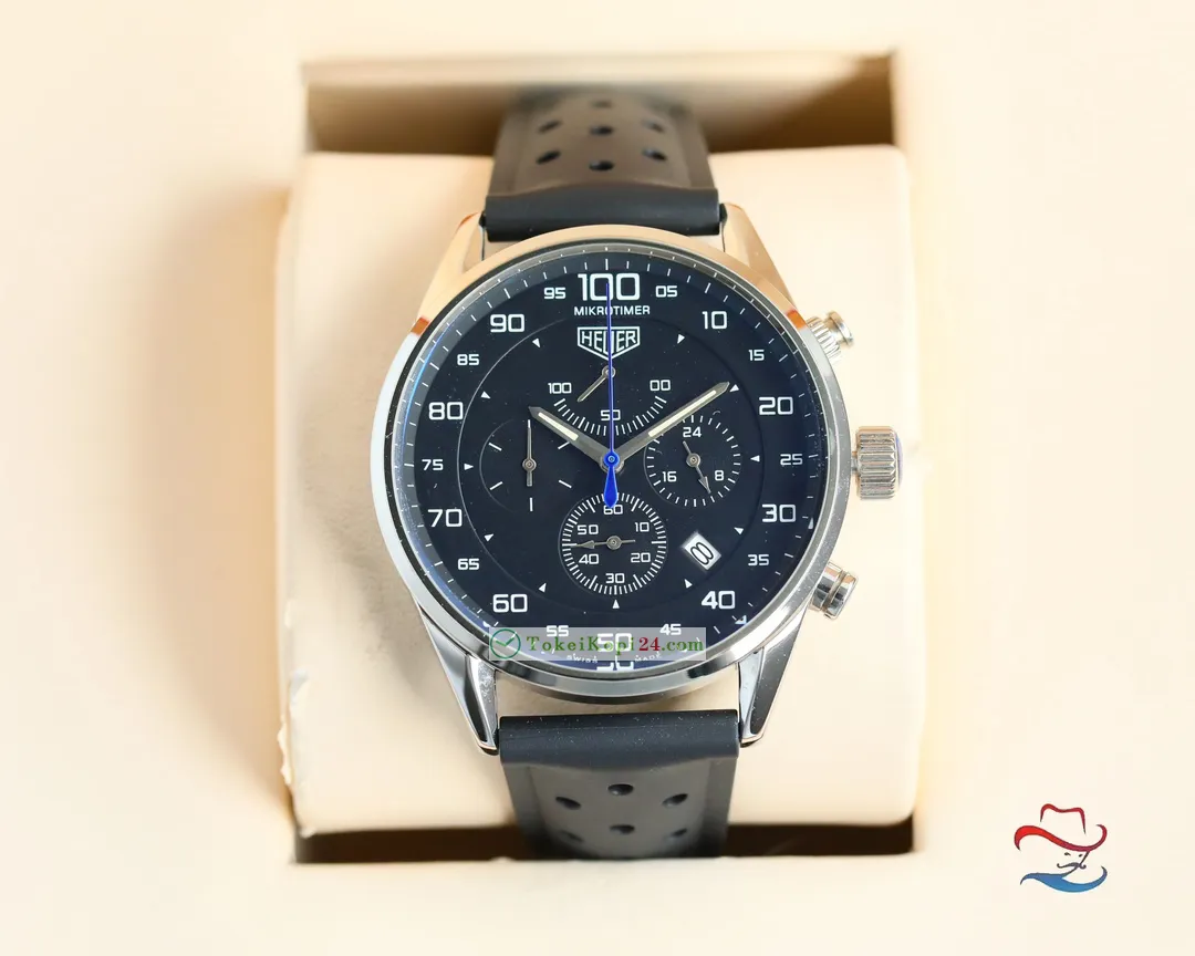 ブランド タグ・ホイヤー激安カレラ クロノグラフ43mm CA2901.N790【穴あき時計ストラップ】