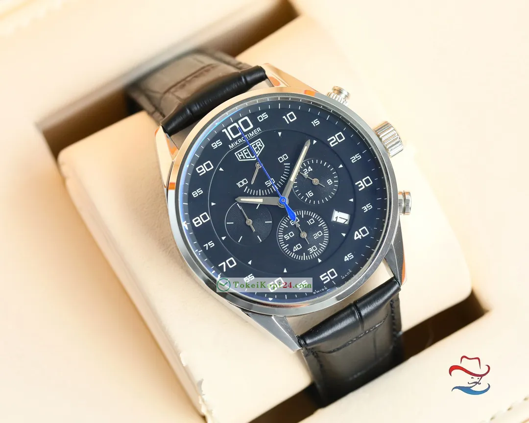 ブランド タグ・ホイヤー激安カレラ クロノグラフ43mm CA2901.N790【穴あき時計ストラップ】[3]