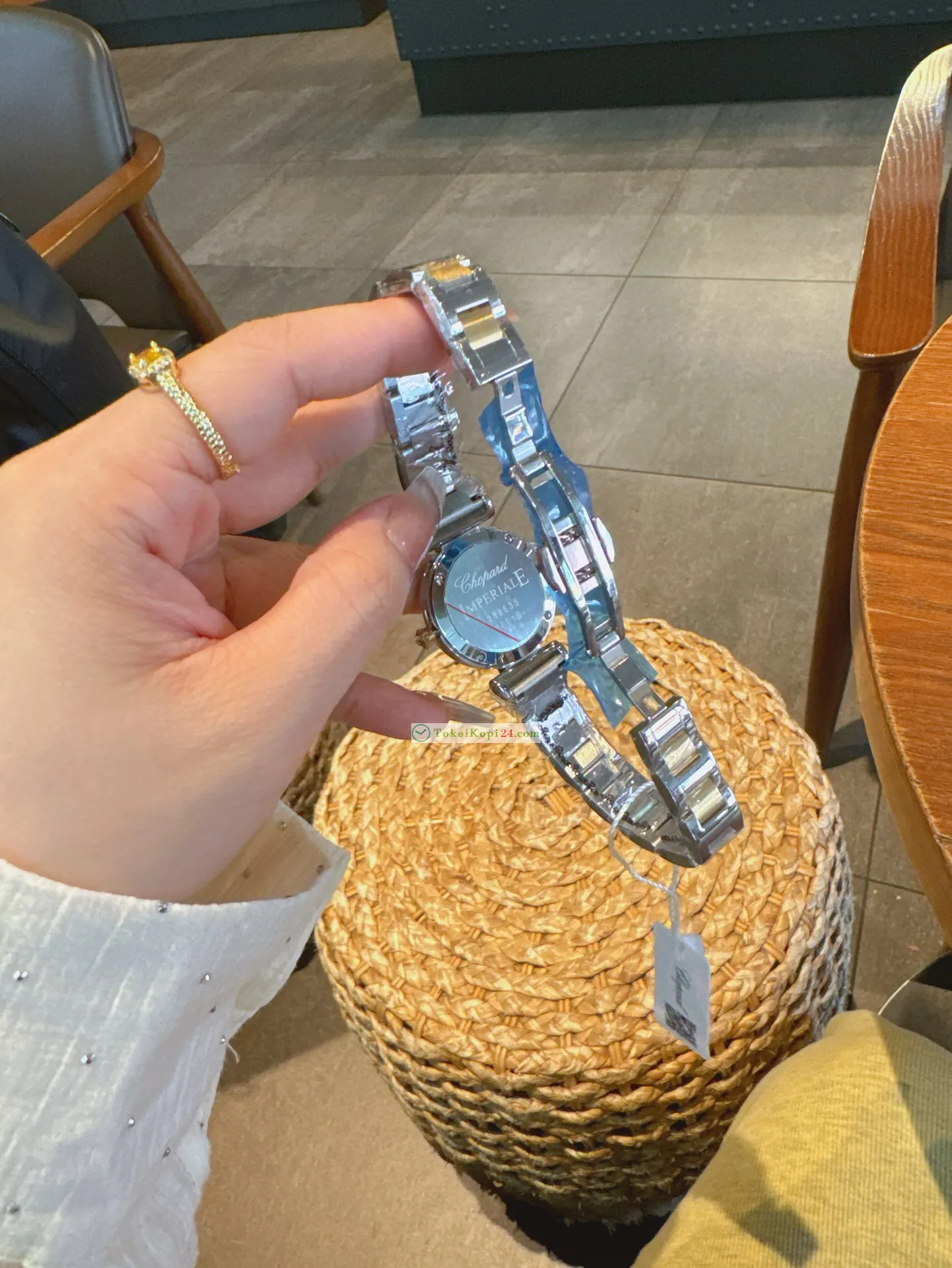 高級感ショパール インペリアルレディース時計グリーンダイヤルC7029255[4]