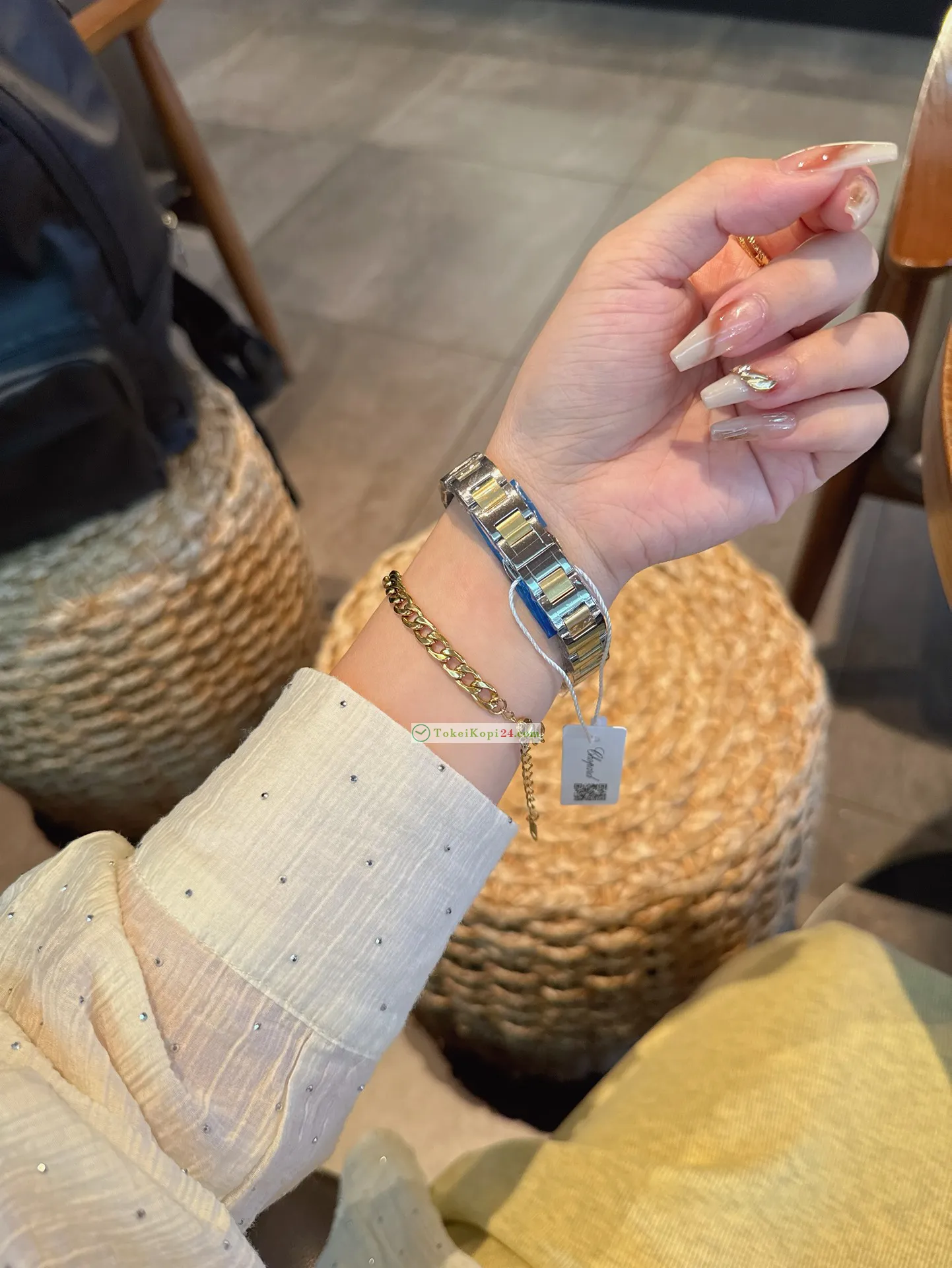 高級感ショパール インペリアルレディース時計グリーンダイヤルC7029255[7]