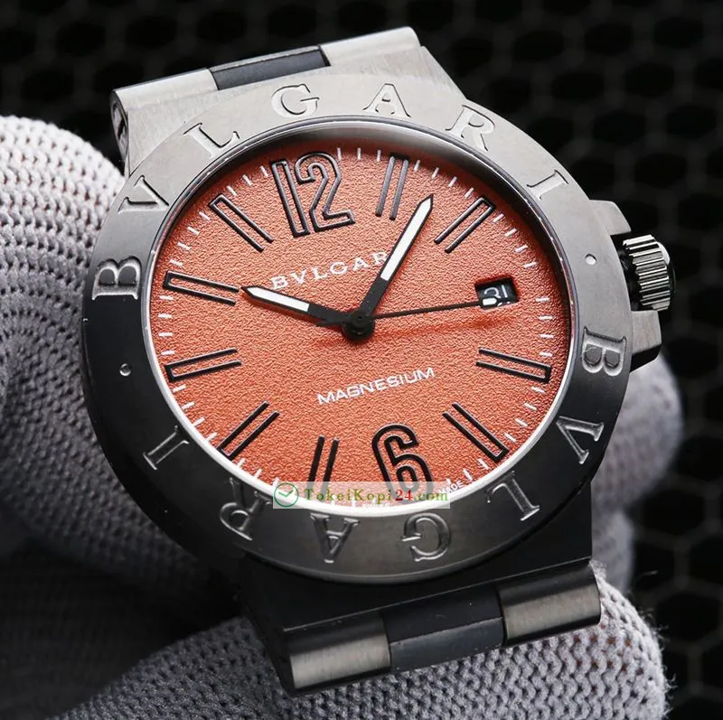 レディース ブルガリ コピー時計 ディアゴノ アルミニウム 自動巻き 39mm 美品 Buu45096[1]
