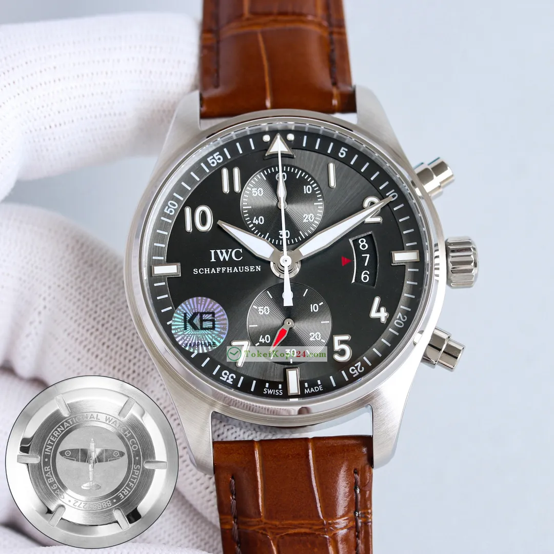 高級感IWCレプリカ スピットファイア パイロットクロノグラフIW387902