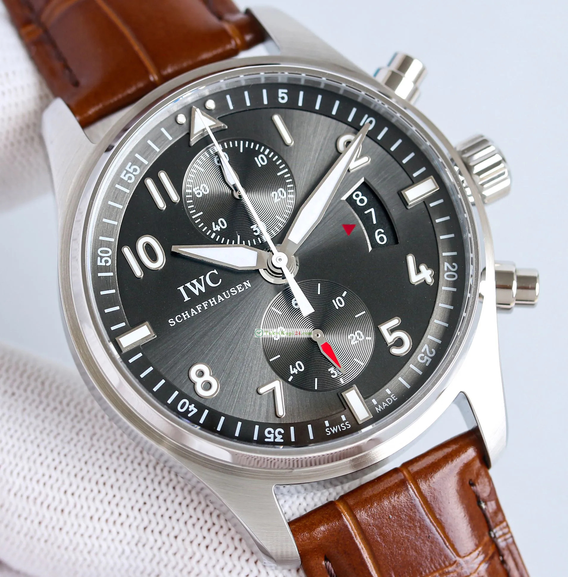 高級感IWCレプリカ スピットファイア パイロットクロノグラフIW387902[2]