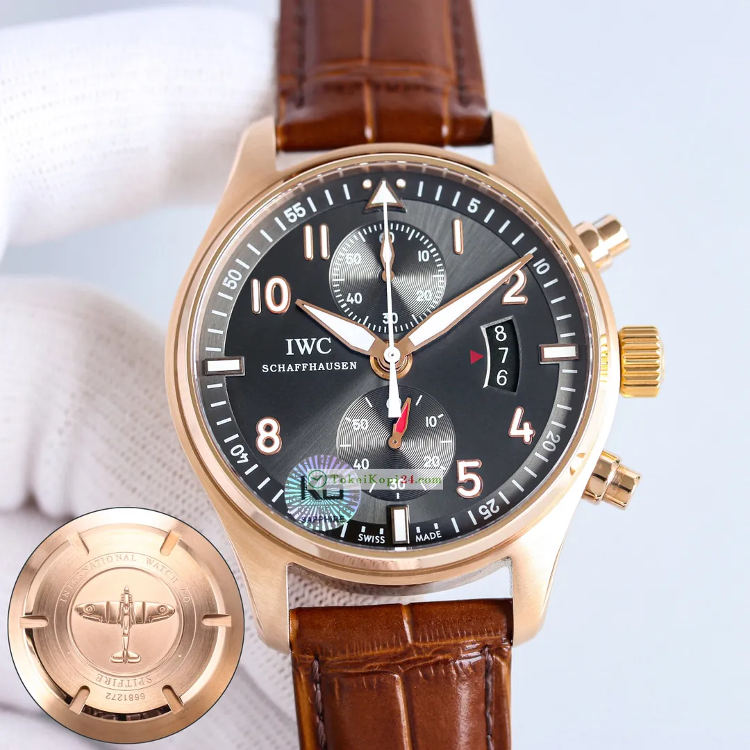 高級感IWCレプリカ スピットファイア パイロットクロノグラフIW387902[3]