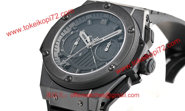 (HUBLOT)ウブロ コピー時計 キングパワーフドロワイヤント オールブラック 715.CI.1110.RX