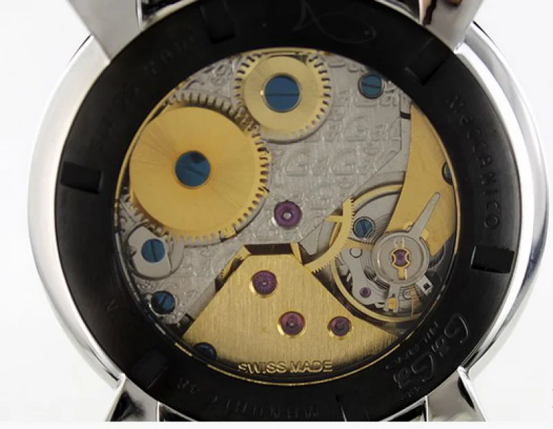 ガガミラノコピー腕時計 マニュアーレ48mm 手巻き スモールセコンド レザー カーボンブラック メンズ 5013.01S