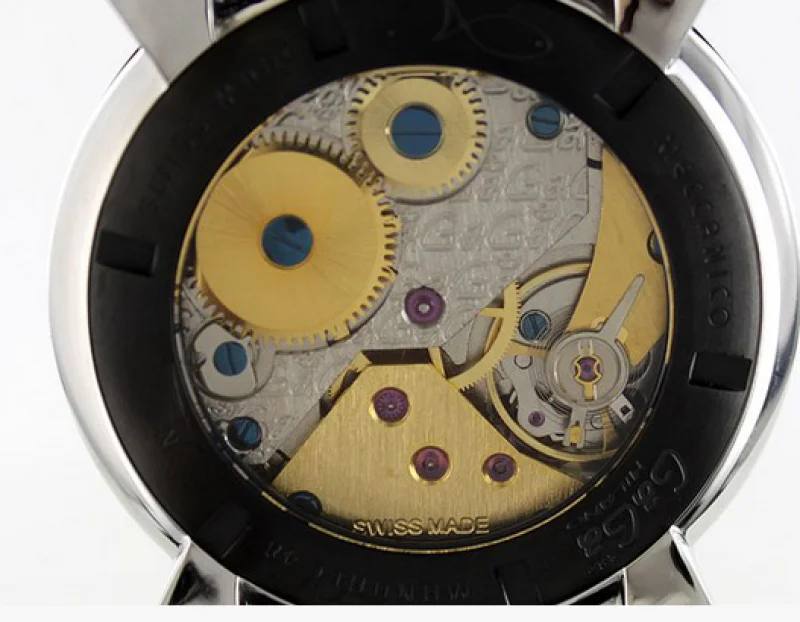ガガミラノ 腕時計コピーマニュアーレ48mm 手巻き スモールセコンド レザー ブラック メンズ 5015S
