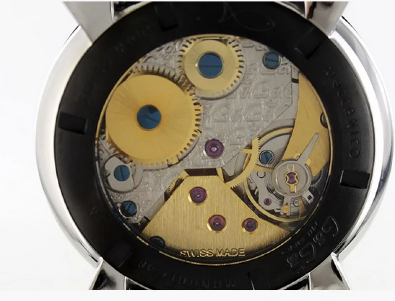 ガガミラノ腕時計コピー マニュアーレ48mm 手巻き スモールセコンド レザー ブラック メンズ 5015S