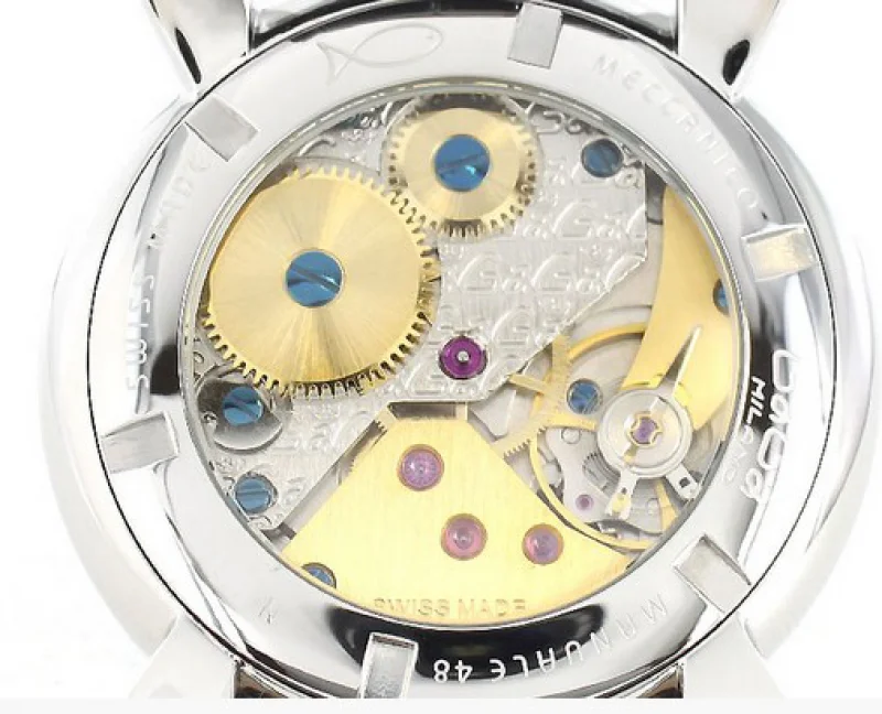 ガガミラノ腕時計コピー マニュアーレ48mm 手巻き スモールセコンド レザー ダークブラウン メンズ 5010.13S