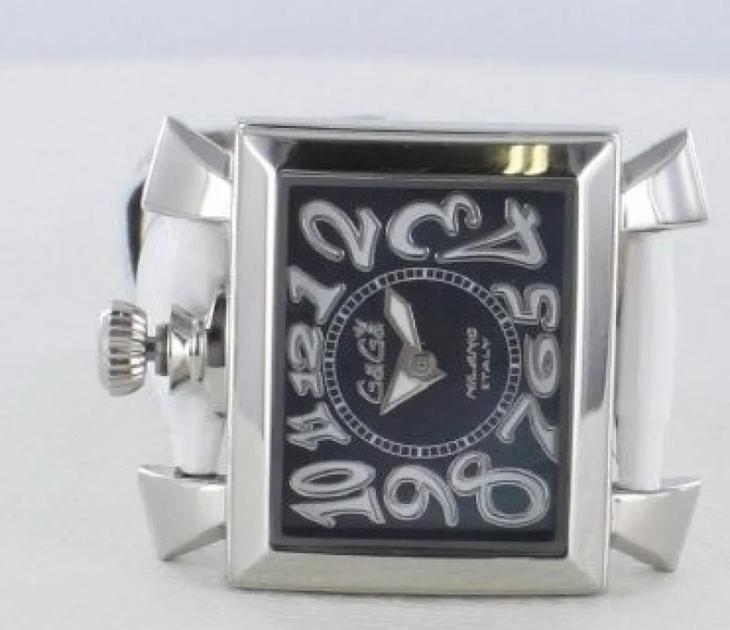 ガガミラノ コピー腕時計ナポレオーネ40mm レザー ホワイト/ブラックシェル ボーイズ 6030.4