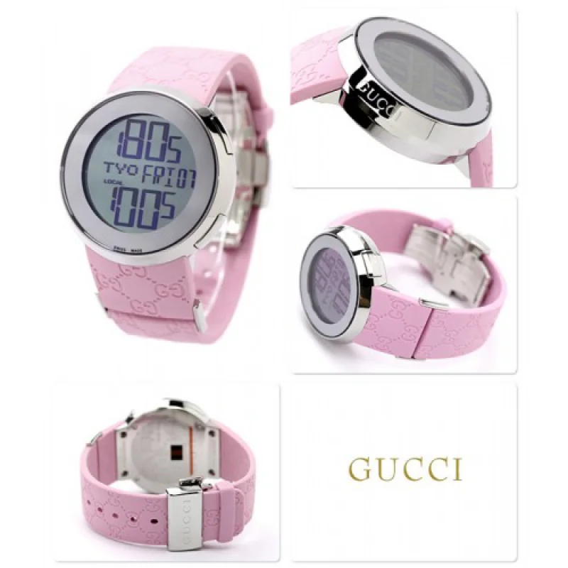 グッチ時計コピー レディース アイグッチ 114 デジタル ミラー ピンクラバー GUCCI YA114404