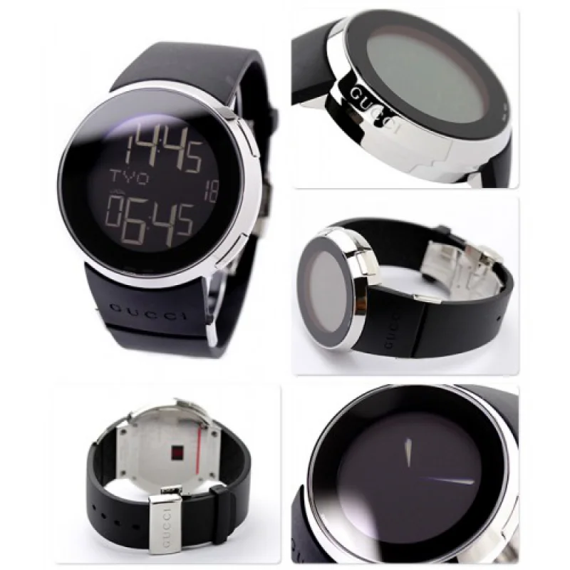 グッチ時計コピー メンズ アイグッチ 114 デジタル ブラック ラバーベルト GUCCI YA114202