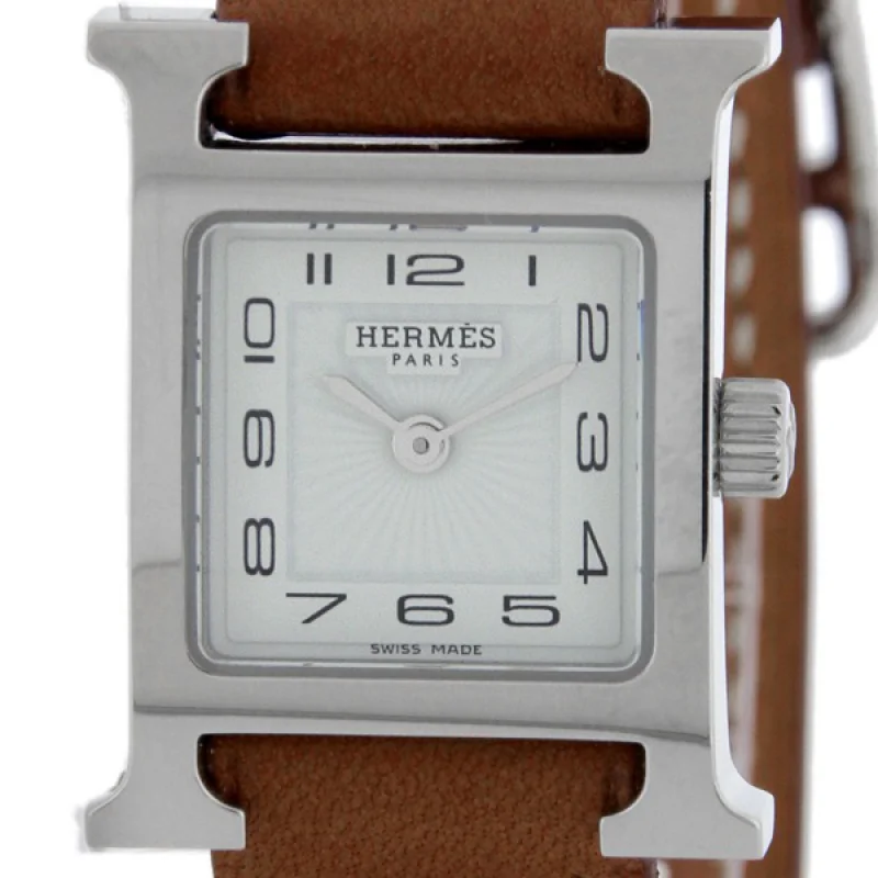 HERMES エルメス時計コピー Hウォッチ レザーベルト HH1.110.131/VBA ブラウン