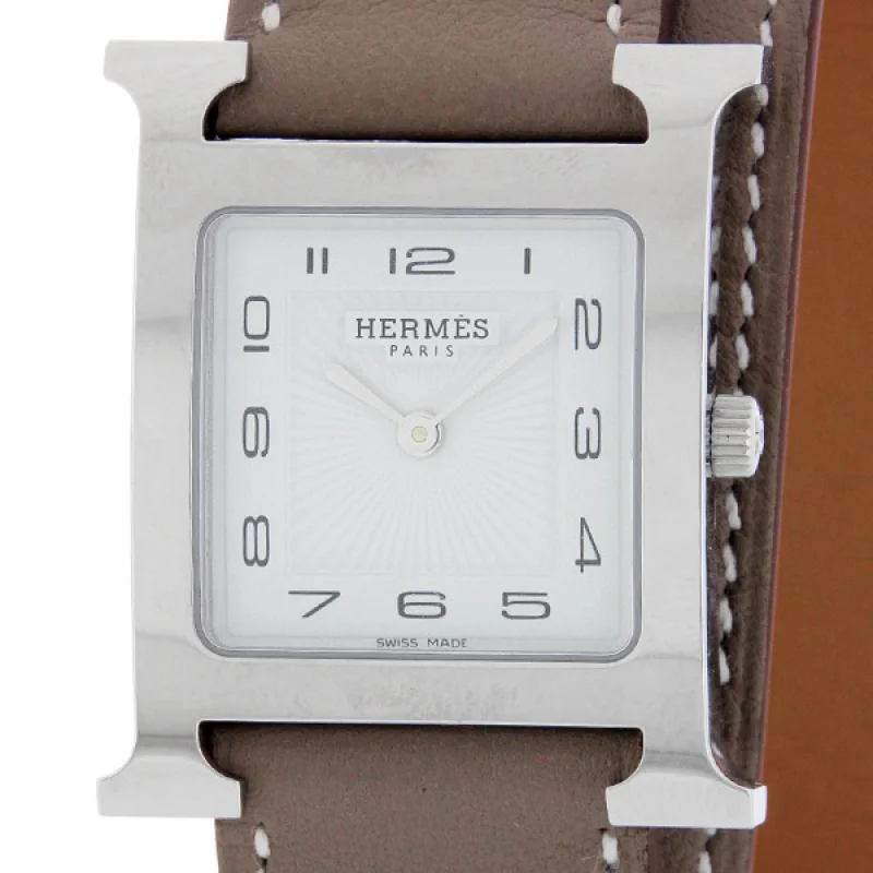 エルメス時計コピーHウォッチ レザーベルト HH1.510.131/WW182 ドゥブルトゥール二重巻き ベージュ