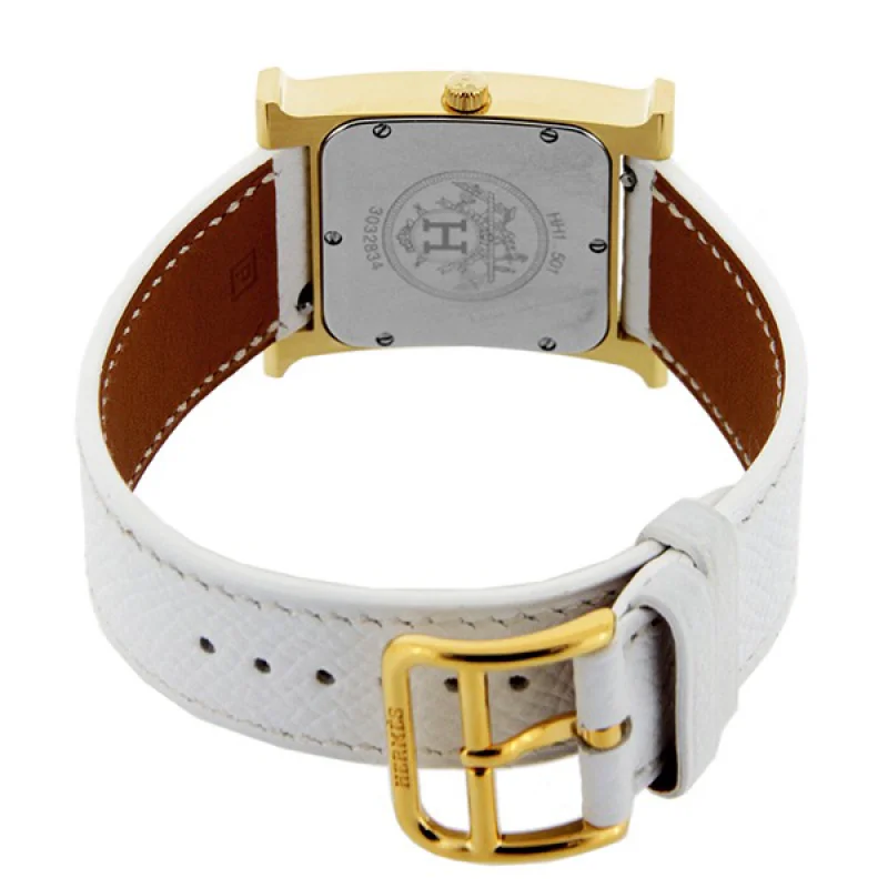 HERMES エルメス時計コピー Hウォッチ レザーベルト HH1.501.131/UBC ホワイト