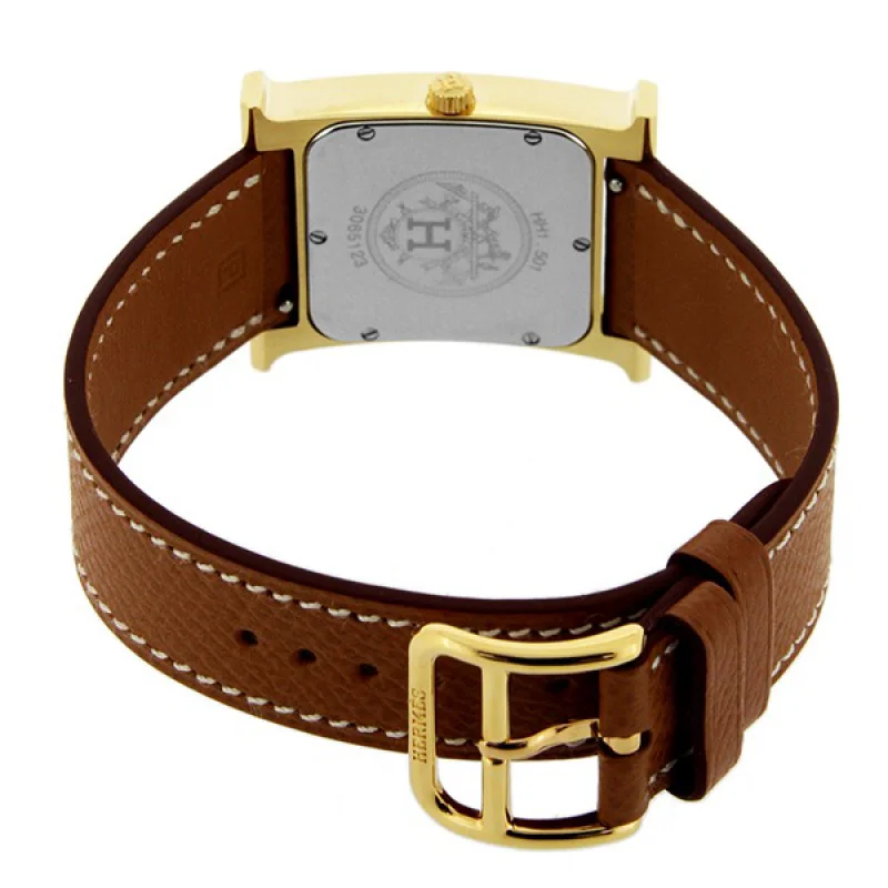 HERMES エルメス時計コピー Hウォッチ レザーベルト HH1.501.463/UGO ブラウン