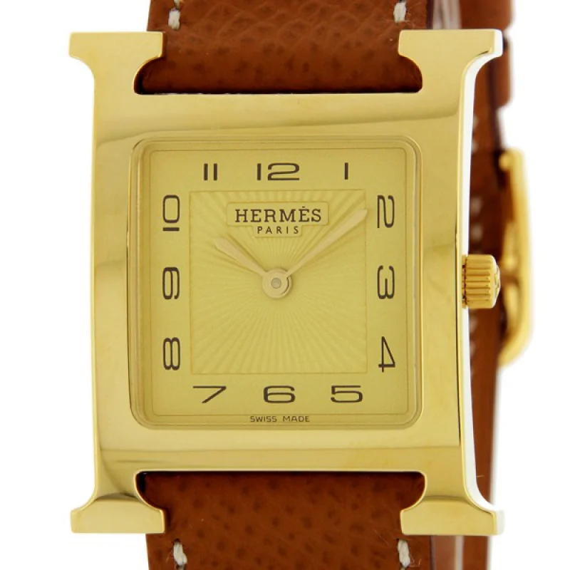 HERMES エルメス時計コピー Hウォッチ レザーベルト HH1.501.463/UGO ブラウン