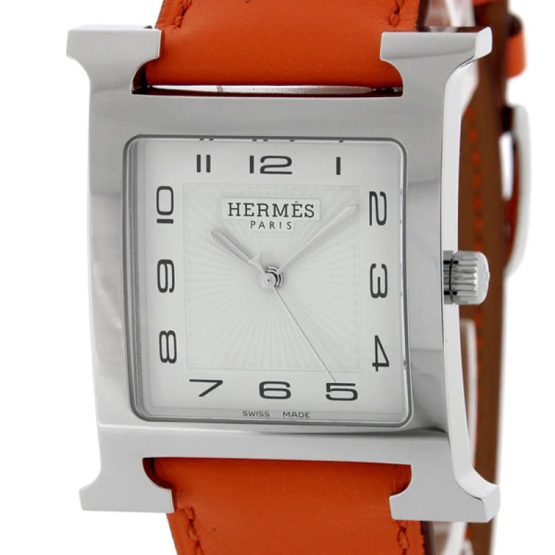 HERMES エルメス腕時計コピー Hウォッチ レザーベルト HH1.810.131/WOR オレンジ