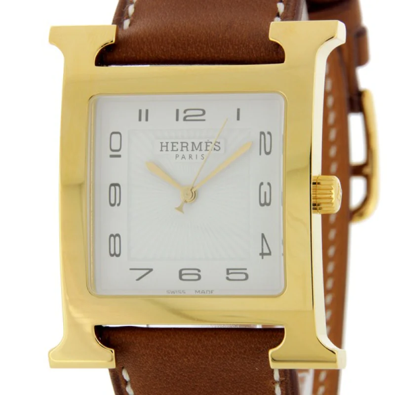 HERMES エルメス時計コピー Hウォッチ レザーベルト HH1.801.131/VBA ブラウン