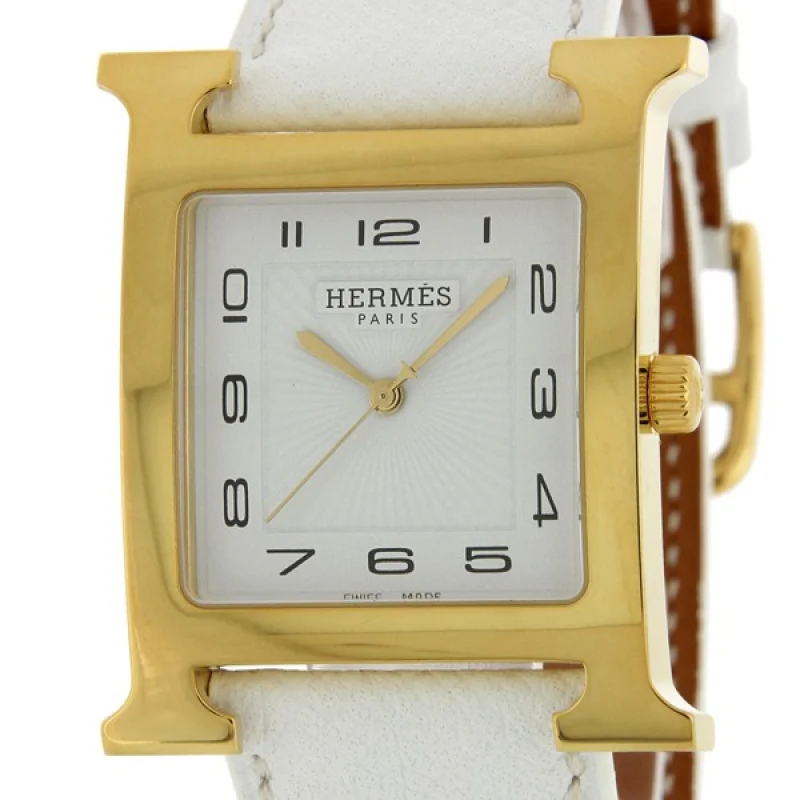 HERMES エルメス時計コピー Hウォッチ レザーベルト HH1.801.131/UBC ホワイト